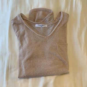 Project Social T Creme striped T-shirt